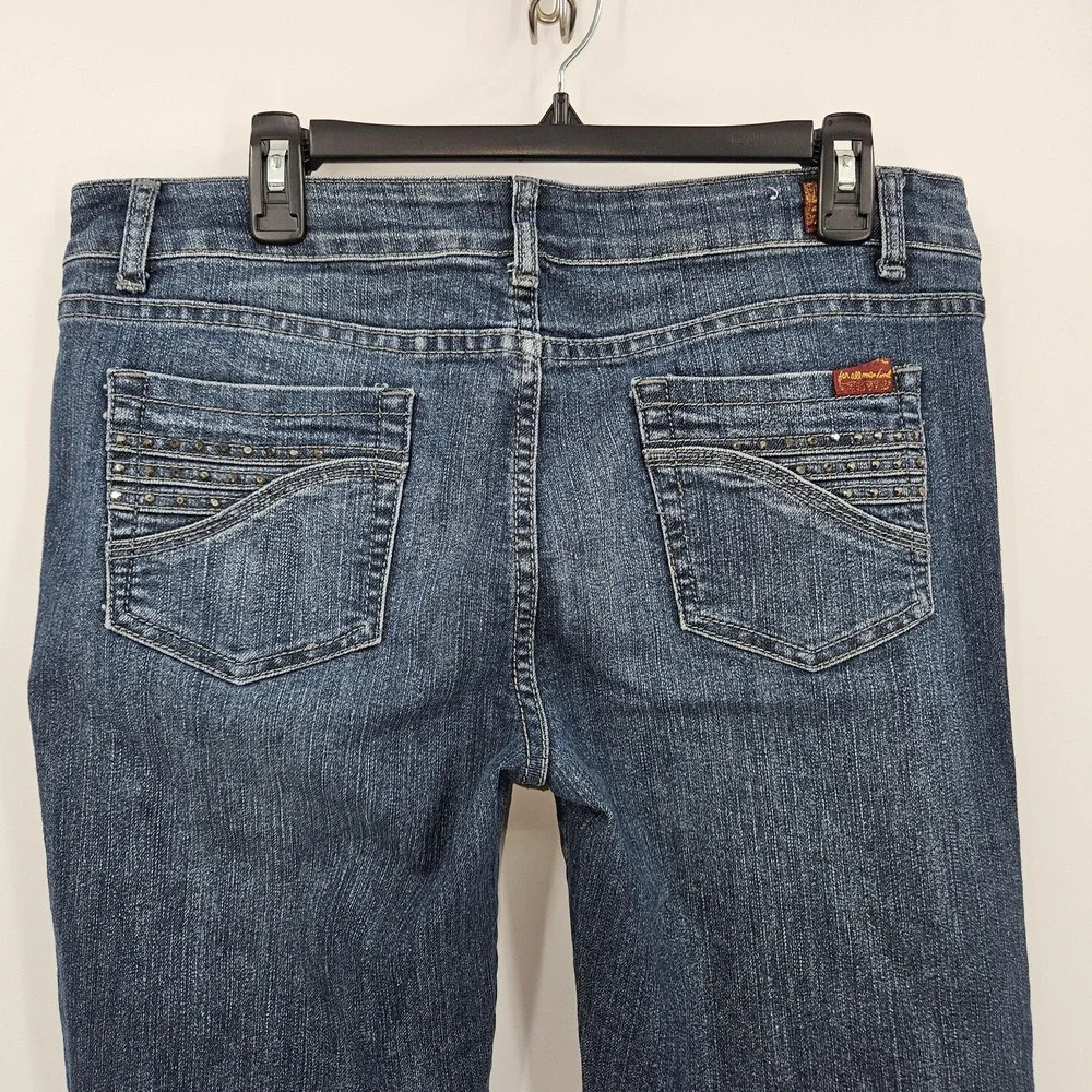 7 For All Mankind Jeans‎ Women 31 Blue A Pocket Bootcut Stretch USA Normcore